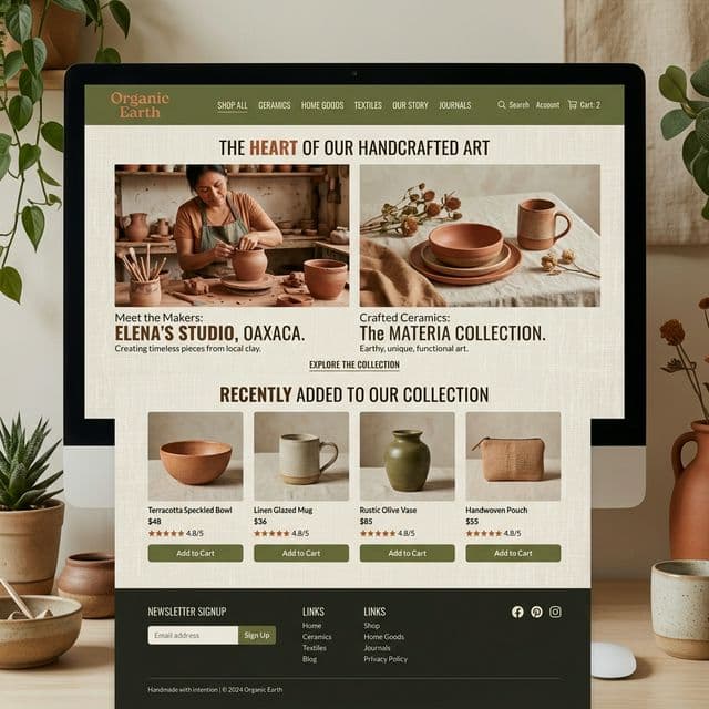 🧶 Produtos Artesanais Mockup 1